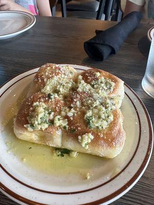 Complimentary garlic rolls