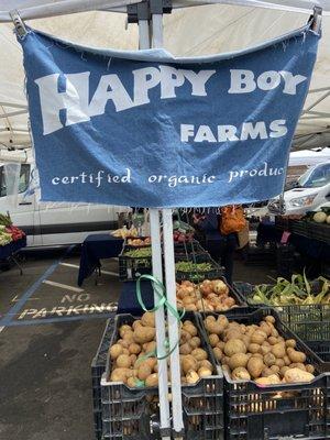 Happy Boy Farms at the Fort Mason Farmers Market San Francisco.