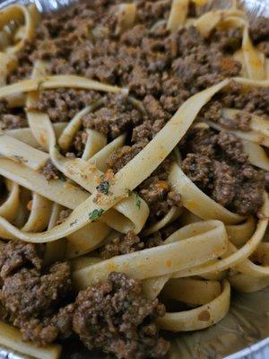 Fettuccine bolognese