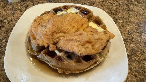 Chicken and waffles.