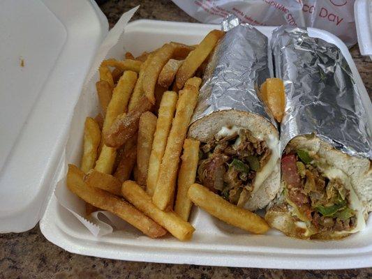 Super Philly Steak and fries (with lemon pepper)