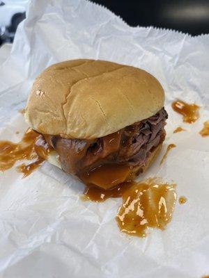 Roast Beef Junior, sauce and cheese (the only acceptable way to order it)