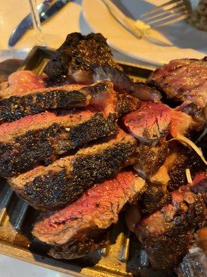 Cowboy bone in rib-eye. Huge and very tasty