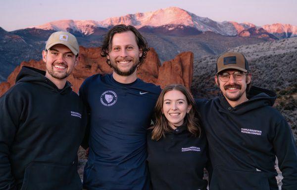 Meet our team!  We're a small local business that loves serving our city!  That's Tanner, Jacob, Sabrina, and Mason!