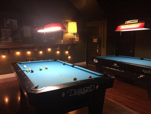 Pool tables, $.75 a game, new tables since my first post in 2017