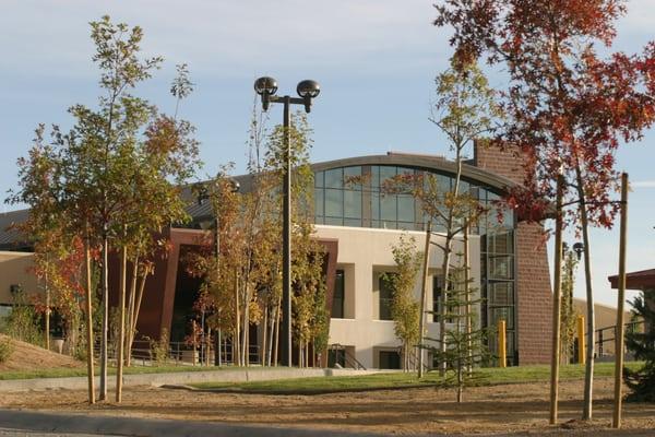 Outside of the V. James Eardley Student Center.