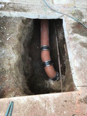 Six inch clay sewer replacement