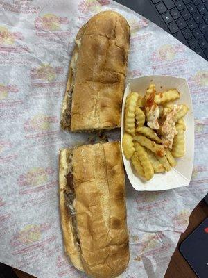 Philly Steak & Cheese Sub & Fries