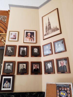 Photos of all the pastors that served here since the church was built