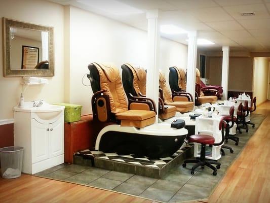 Pedicure chairs with awesome massagers!