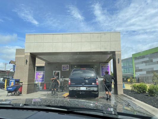 Car wash entry