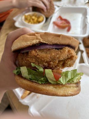 Chicken Sandwich and Side