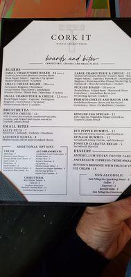 Small plate menu