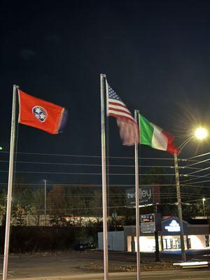 I have told them every time I go in that their State of Tennessee flag is upside down.  They refuse to fly it correctly.