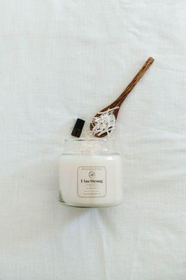 Embrace serenity with our Vanilla Coconut Affirmation Candle. Light up positivity and pure fragrance.  #SerenityCandle