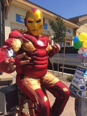 Iron Man was spotted today in the City of Rancho Cucamonga!