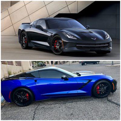 My husbands Vette Before & After.