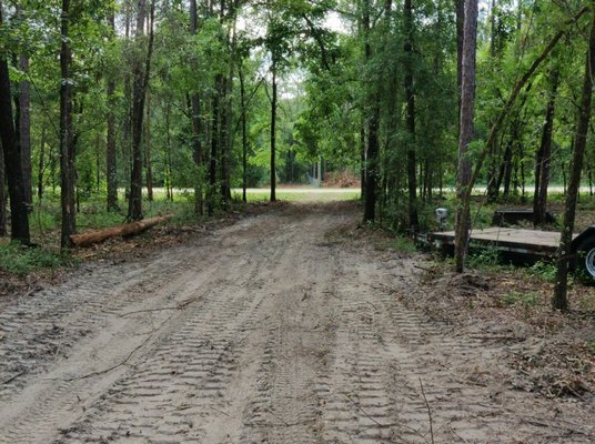 New driveway area entrance to the Ranch.