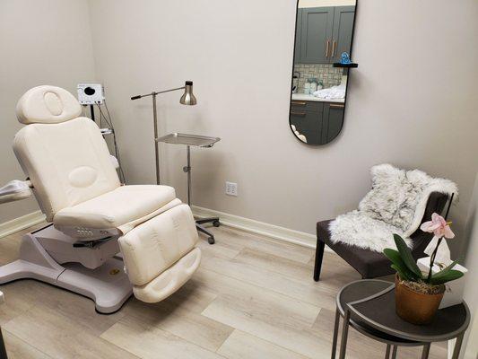 Treatment room at Vitality Aesthetics