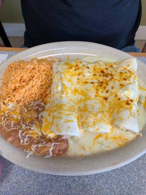 The sour cream chicken enchiladas were huge!