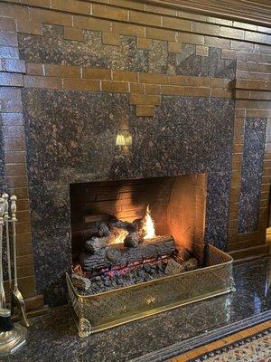 Fireplace in main parlor