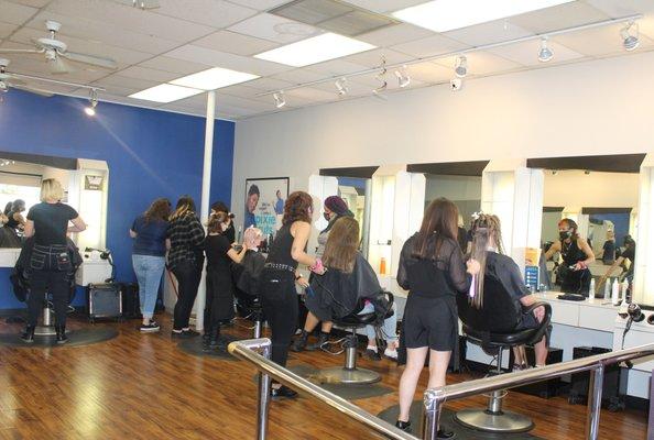 Paul Mitchell School in Phoenix and our team, working beautiffuly together