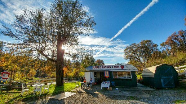 Craft store and picnic area at Apple Pantry Farm