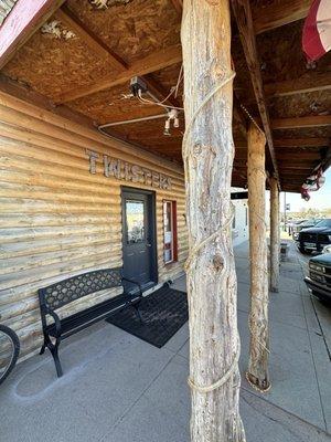 Front Entrance. Nice rustic look and feel.