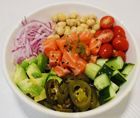 5 Vegetable Salmon Bowl