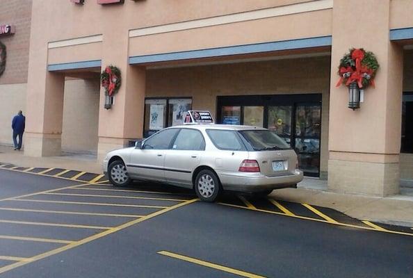 Our food is so epic, we park where we want. Forget the customers and cart pushers trying to cross.