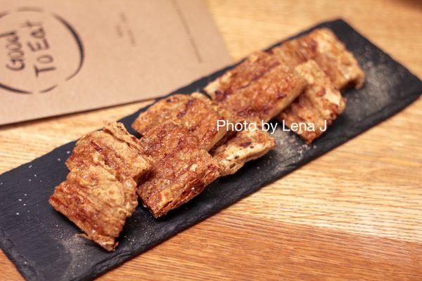 "Dou Bao" Layered Tofu Sheets ($11) - premium tofu skin (yuba) from Yunling, Taiwan. Tasty but not amazing. Mostly crunchy and dry.