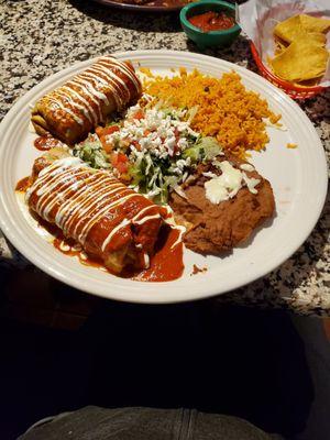 Chimichanga dinner