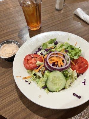 Salad with thousand island dressing  Chef's Salad