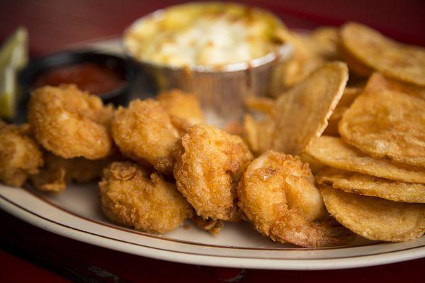 Hand battered butterfly shrimp