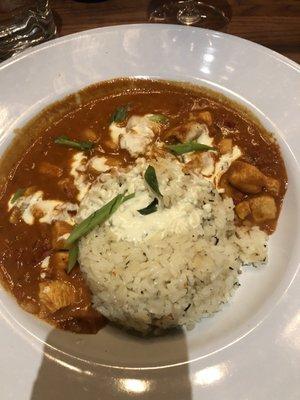 Chicken masala and rice