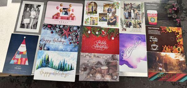 Some of our fully customizable Holiday Season Cards