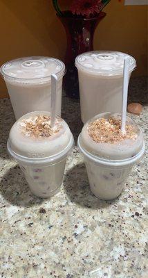 Horchata and fresas con crema