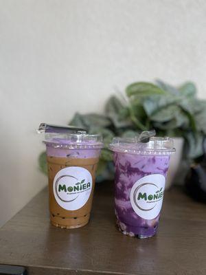 Taro Cofee and Taro Milk Tea