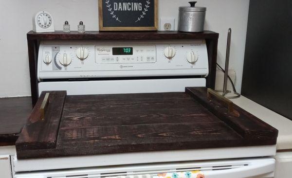 stove top cover and spice rack