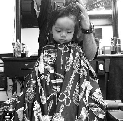 My son's first haircut (before)