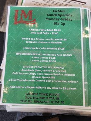 Lunch specials