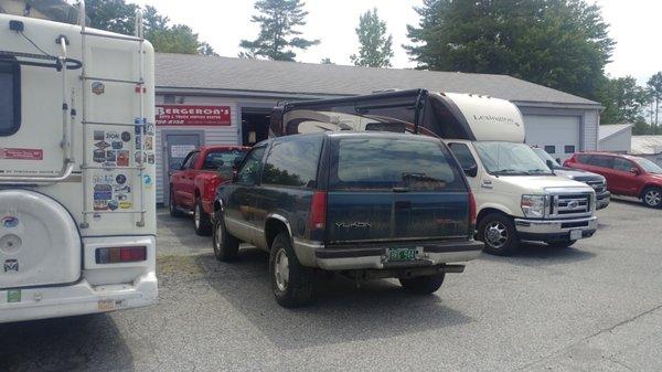 Our yard shows motorhomes,SUV,trucks ECT for repars