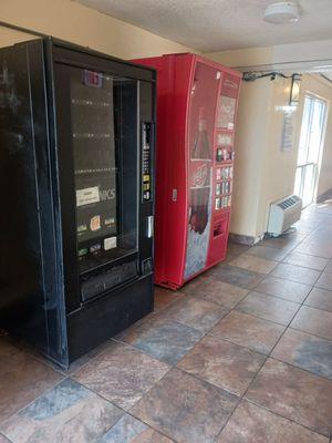 Vending machines old and floor wet ice machine leaks