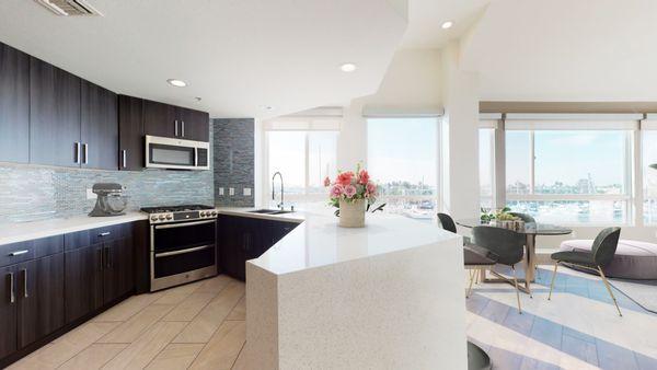 Kitchen in apartment home at Esprit Marina del Rey