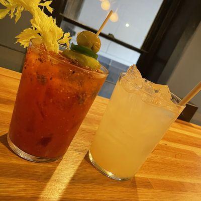 Bloody Mary and Strawberry Lemonade