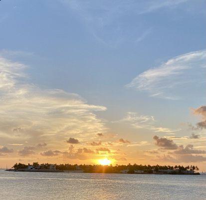 Sunset view from the deck