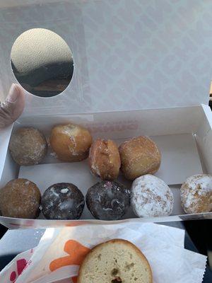 Assorted donut holes. Perfect little treat for two people.