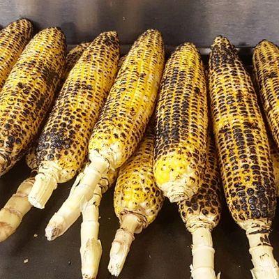 Fire roasted corn for the Southwest Dinner