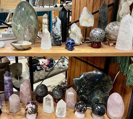 We offer the largest selection of crystals and fossils on the island.