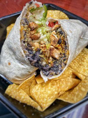 Blackened Chicken Burrito (Megajuana)